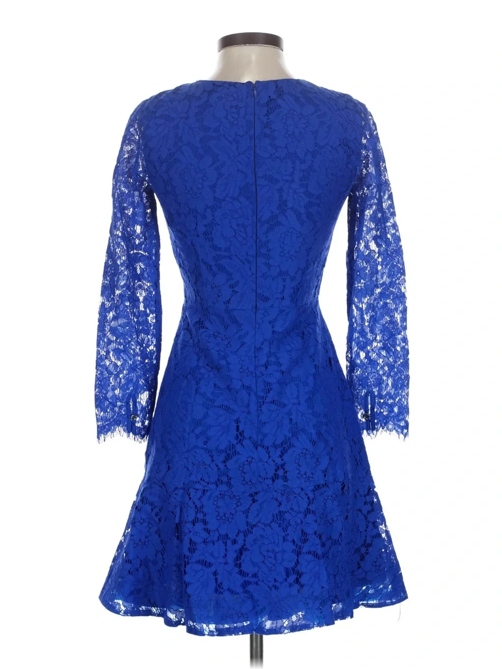 J. Crew Cobalt Blue Floral Long Sleeves Lace Dress Size 0